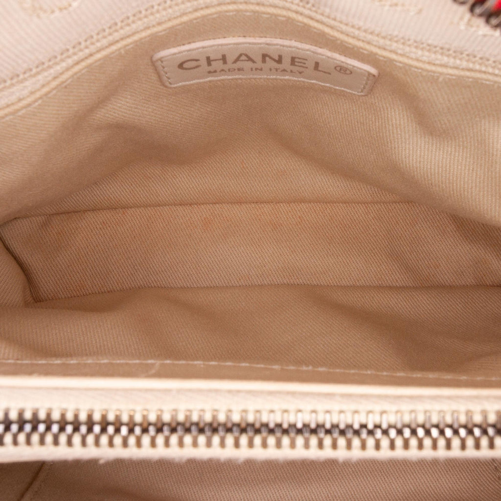 Chanel Small Quilted Shiny Sheepskin Boy Chained Tote