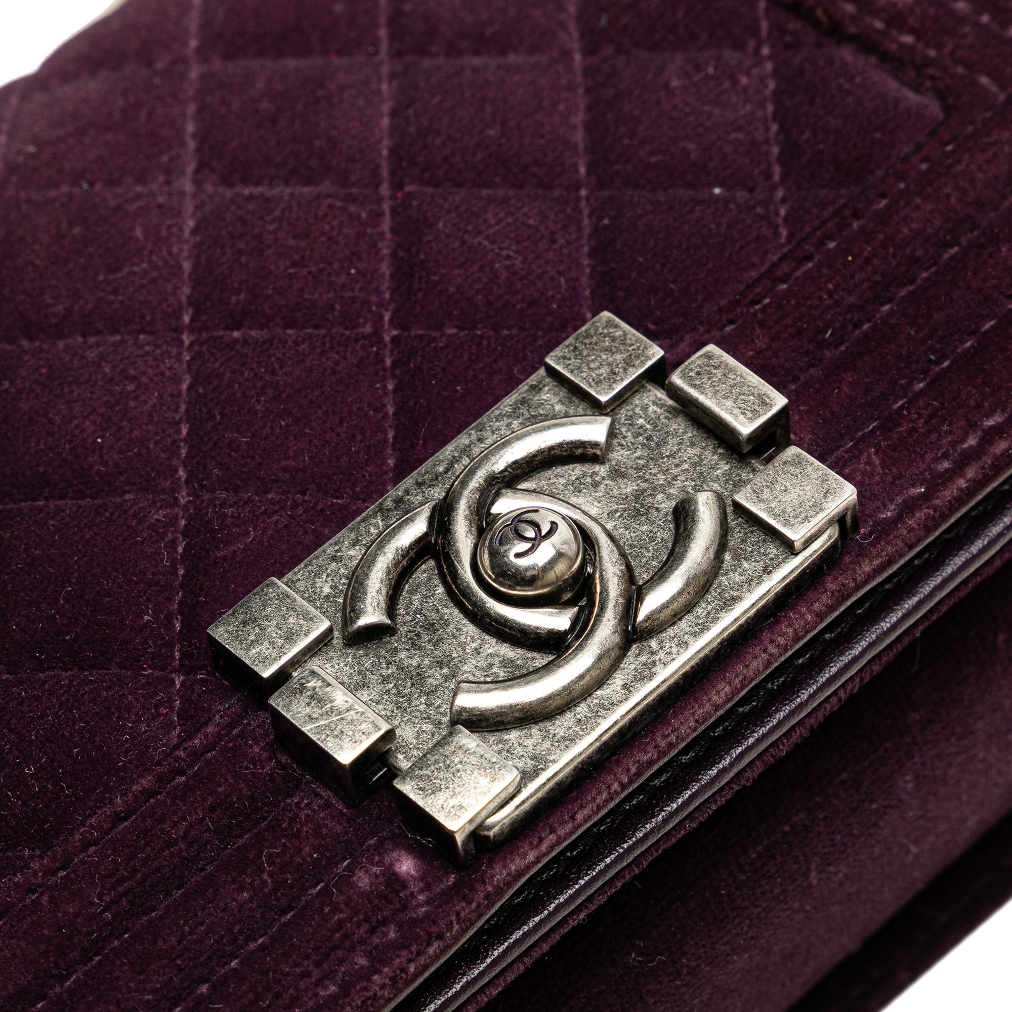 Chanel Small Quilted Velvet Boy Flap