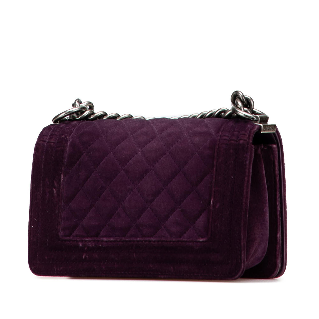 Chanel Small Quilted Velvet Boy Flap