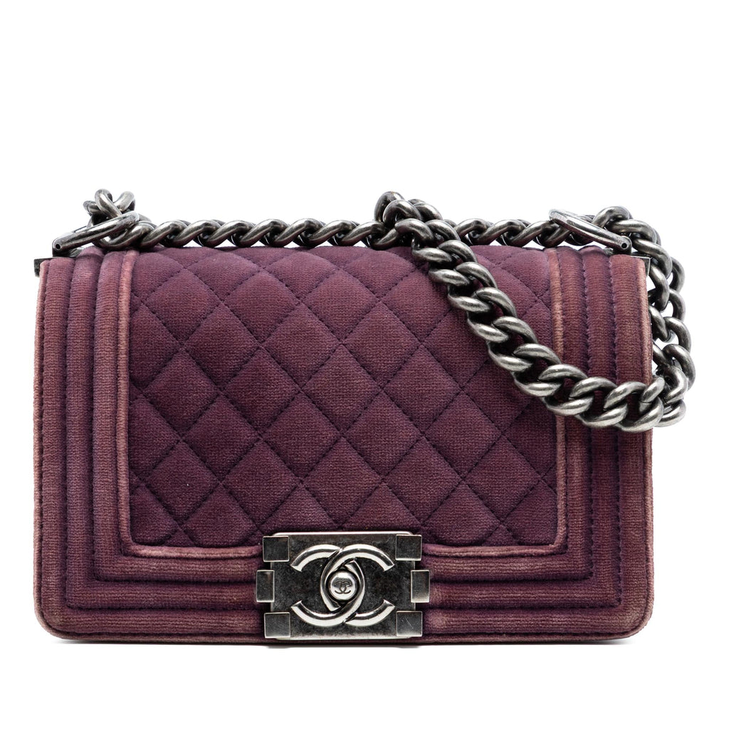 Chanel Small Quilted Velvet Boy Flap