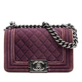 Chanel Small Quilted Velvet Boy Flap