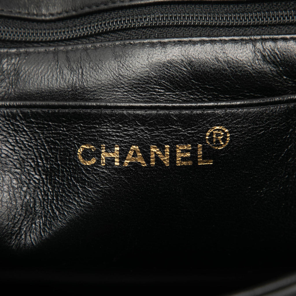 Chanel Small Square Lambskin Straight Single Flap