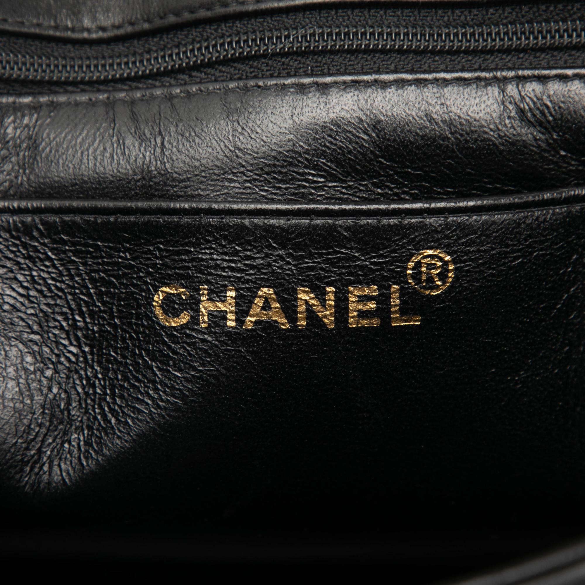 Chanel Small Square Lambskin Straight Single Flap