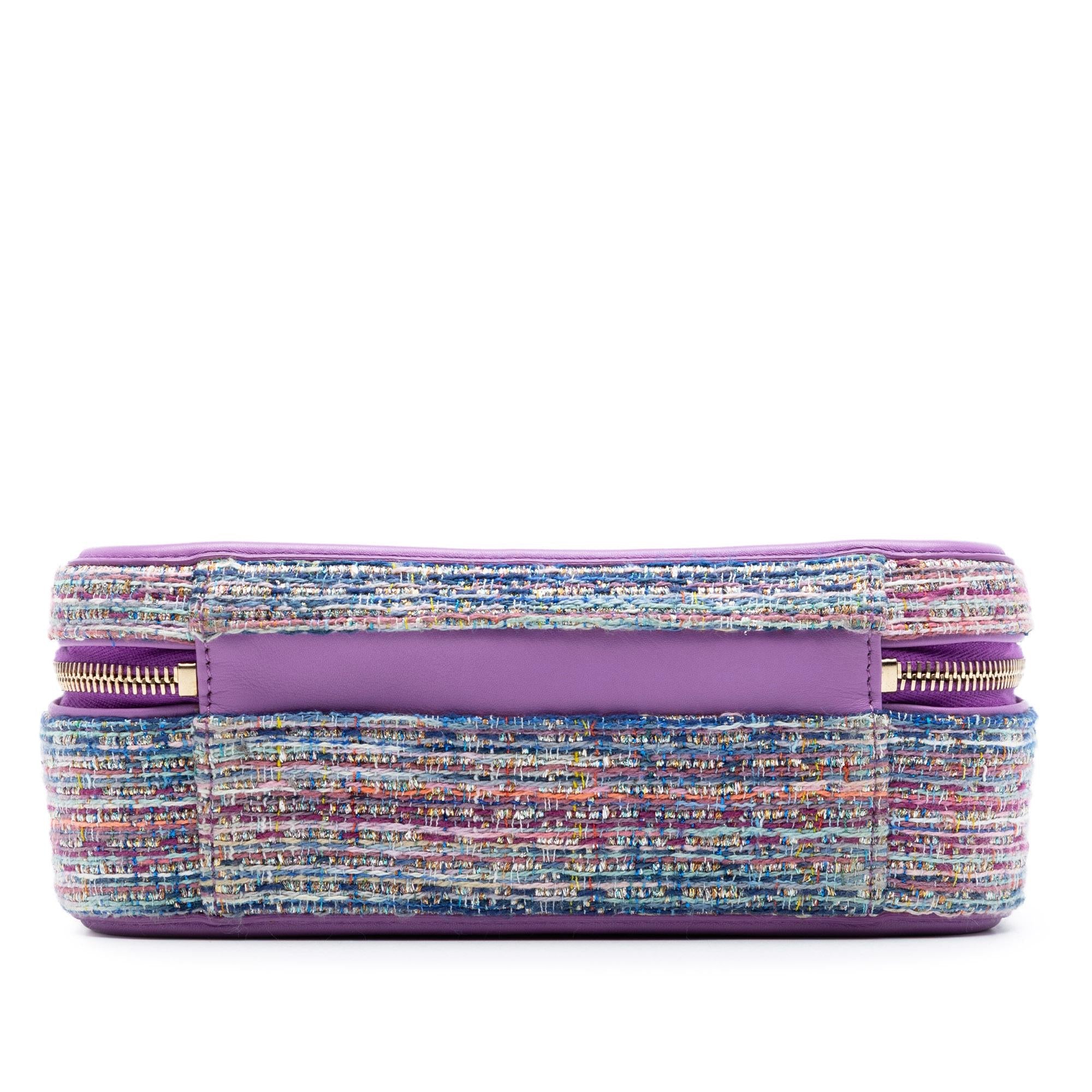 Chanel Small Tweed CC Filigree Vanity Case