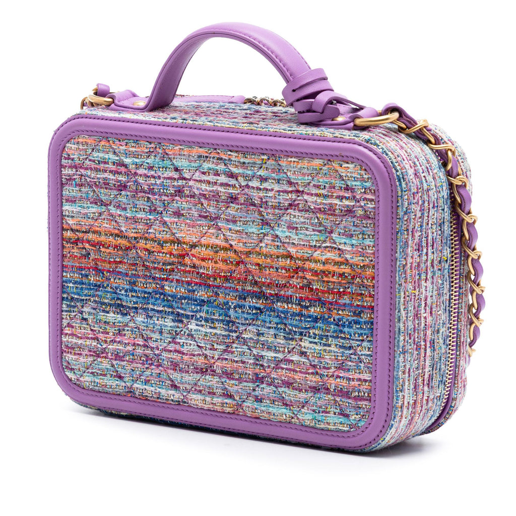 Chanel Small Tweed CC Filigree Vanity Case