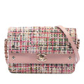 Chanel Small Tweed CC Stud Double Flap