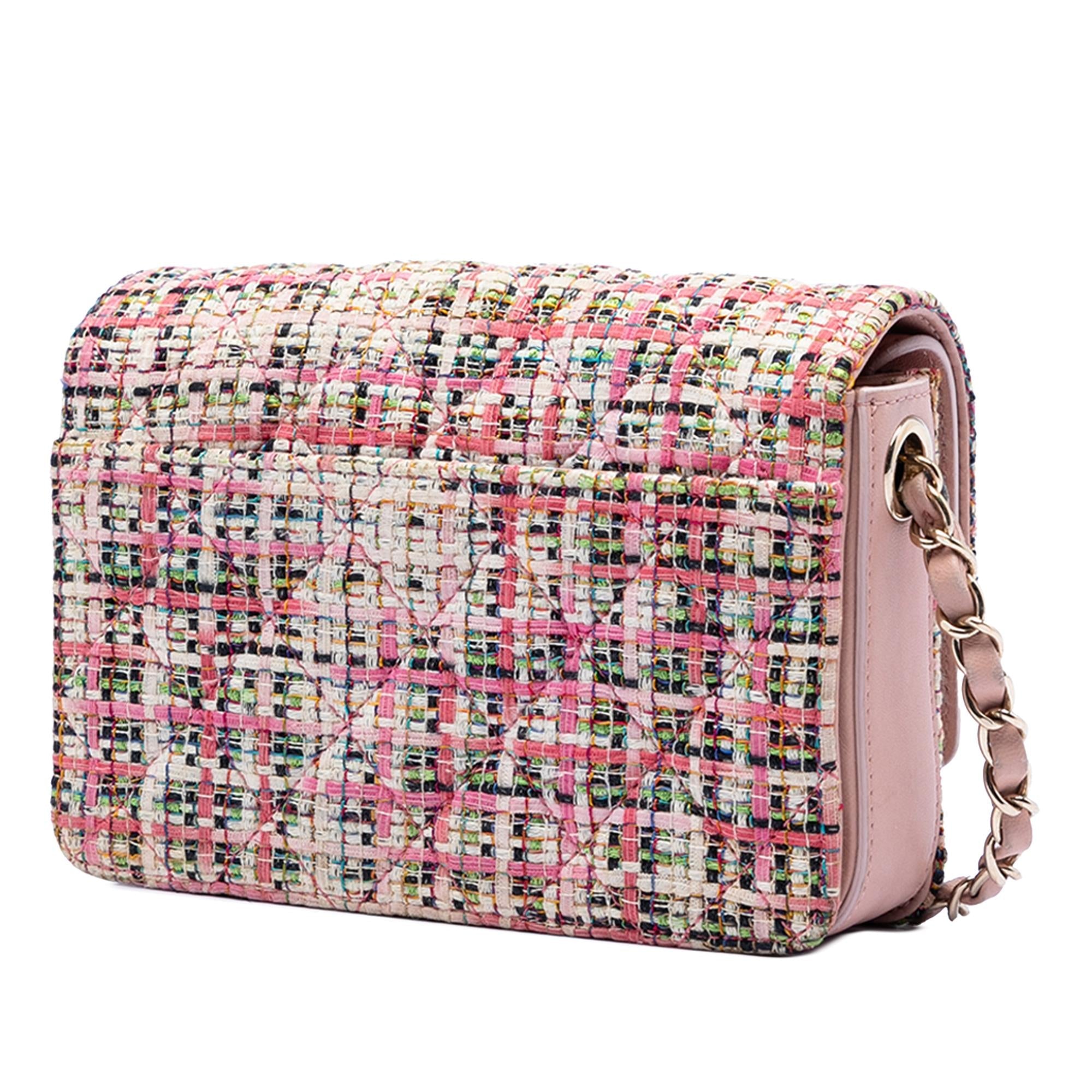 Chanel Small Tweed CC Stud Double Flap