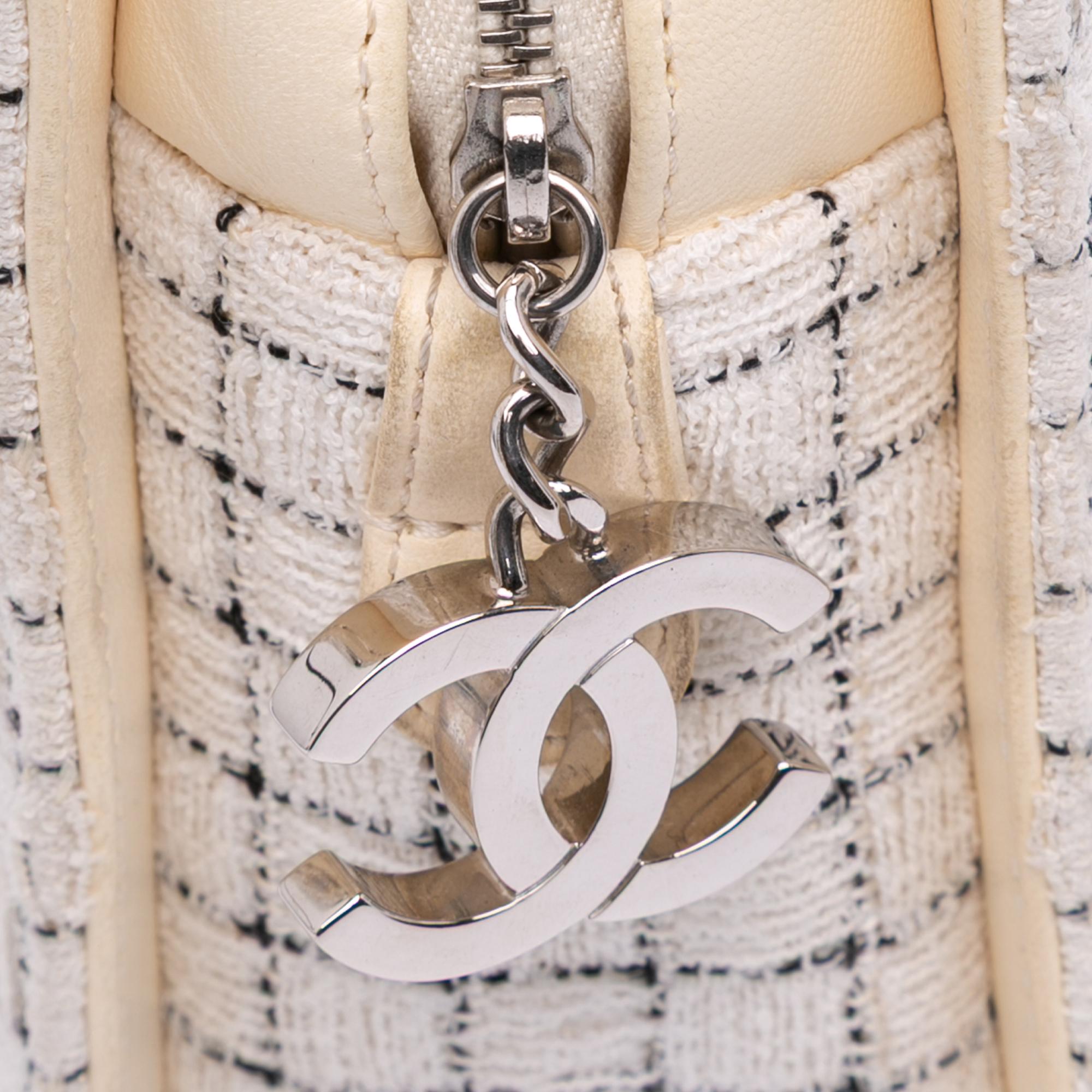 Chanel Small Tweed and Resin Zipped Shopping Bag
