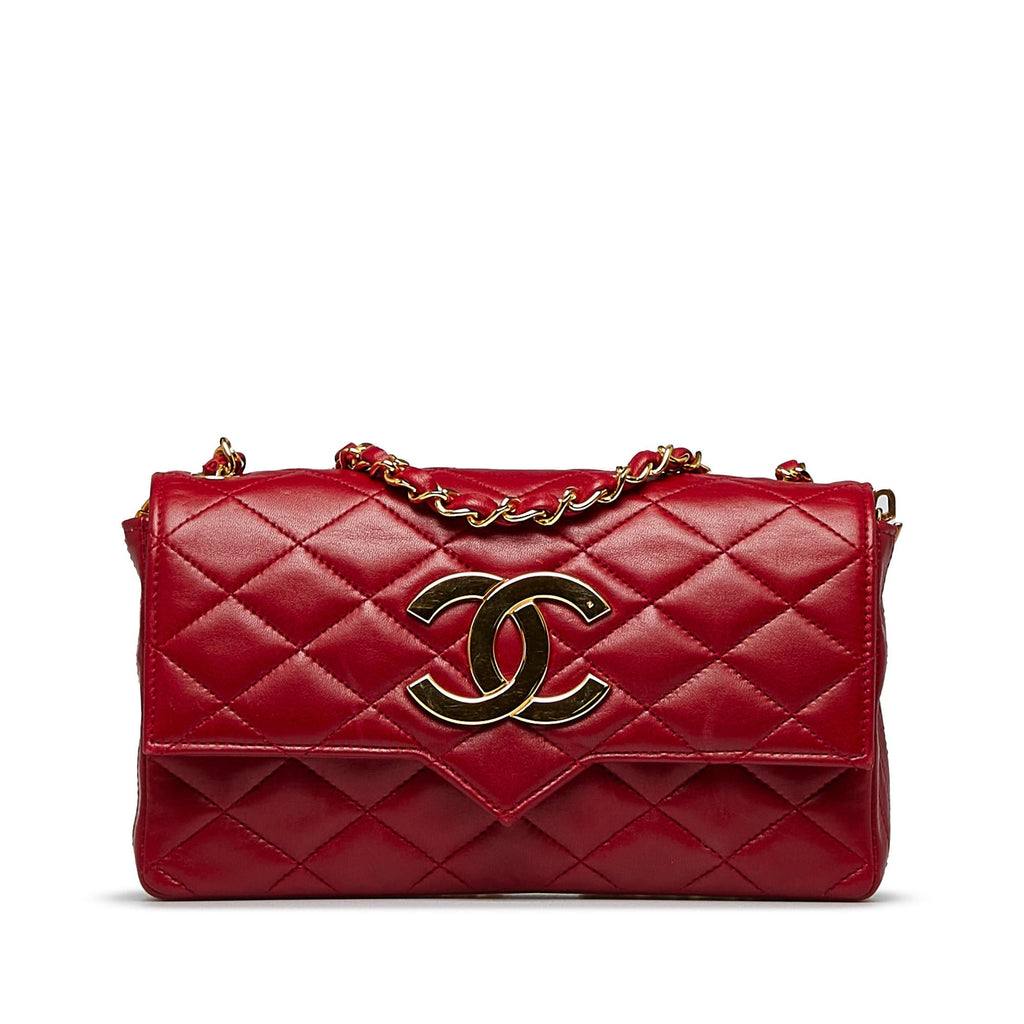 Chanel Small XL Quilted Lambskin Single Flap (SHG-0S1d5w)