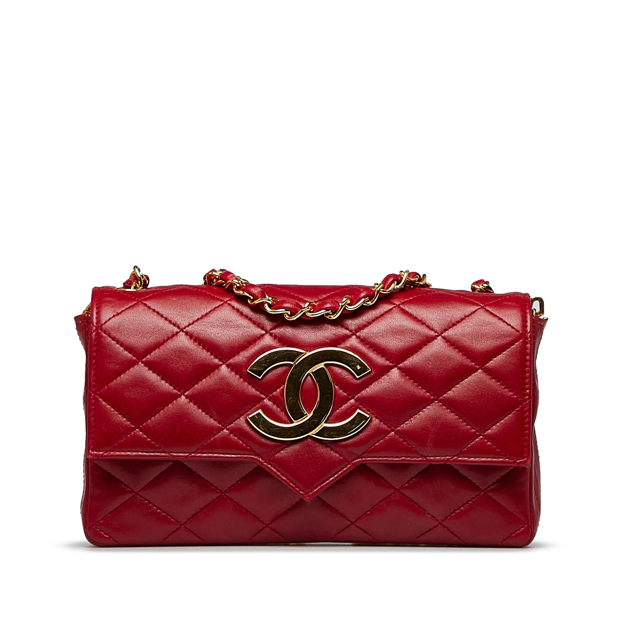 Chanel Small XL Quilted Lambskin Single Flap (SHG-0S1d5w)