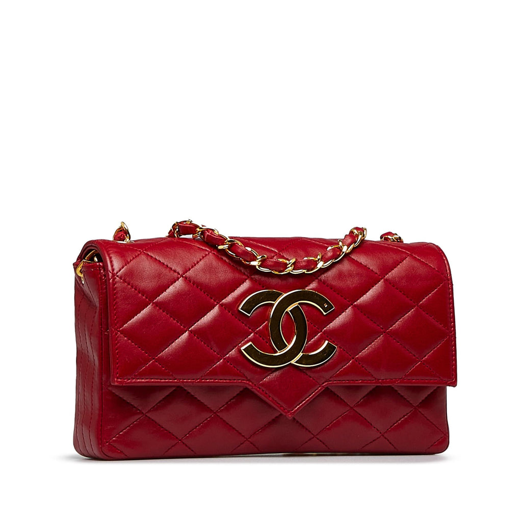 Chanel Small XL Quilted Lambskin Single Flap (SHG-0S1d5w)