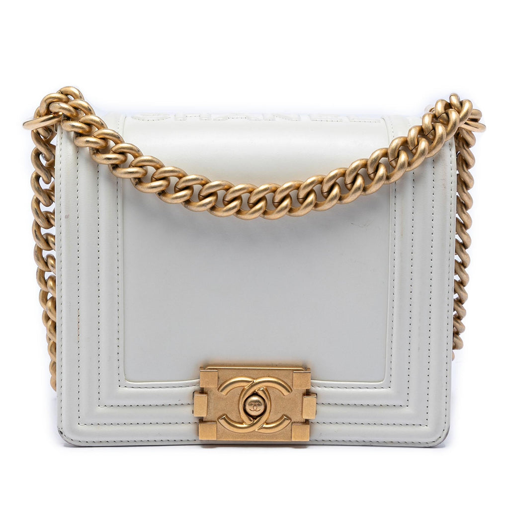 Chanel Square Calfskin Boy Reverso Flap