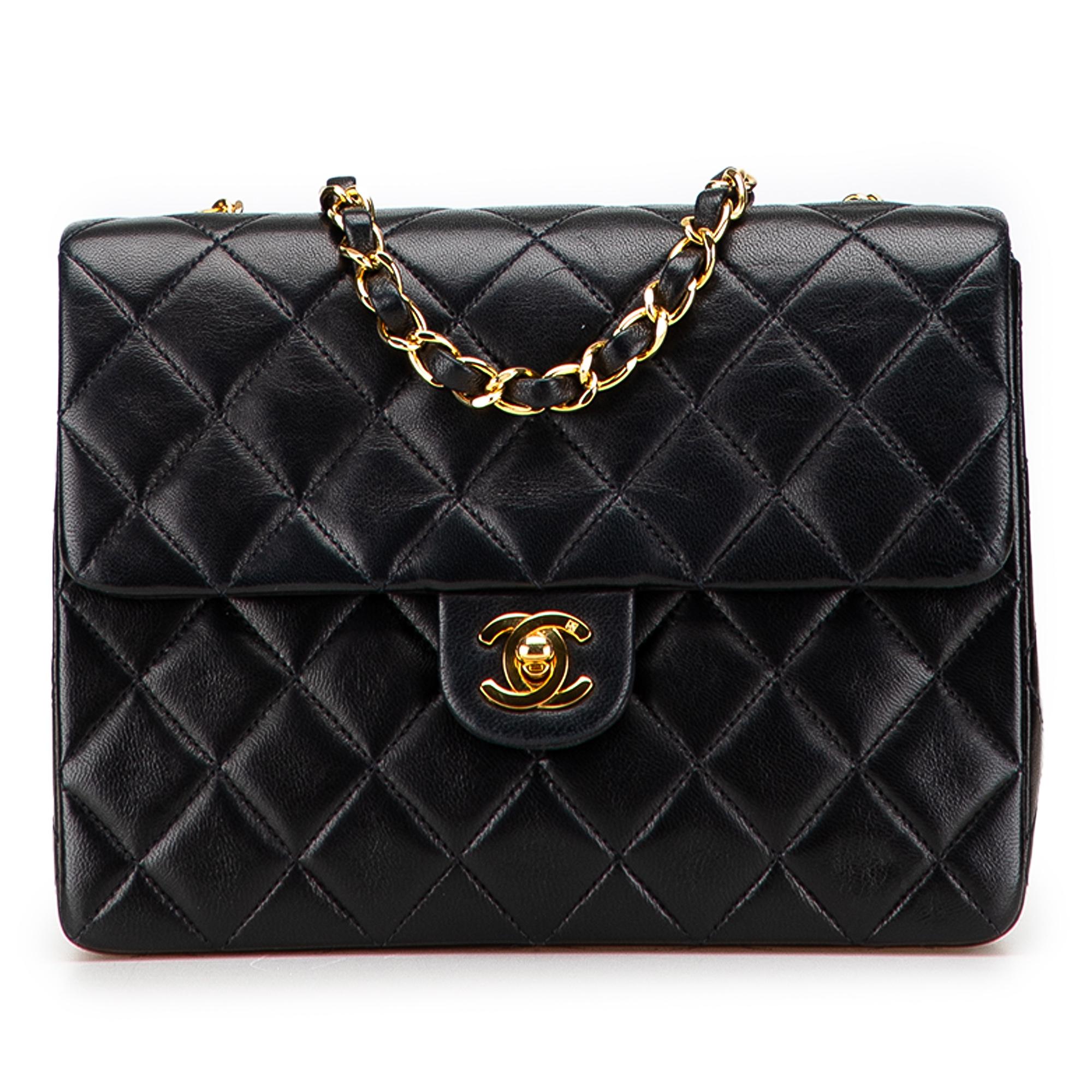 Chanel Square Quilted Lambskin Single Flap