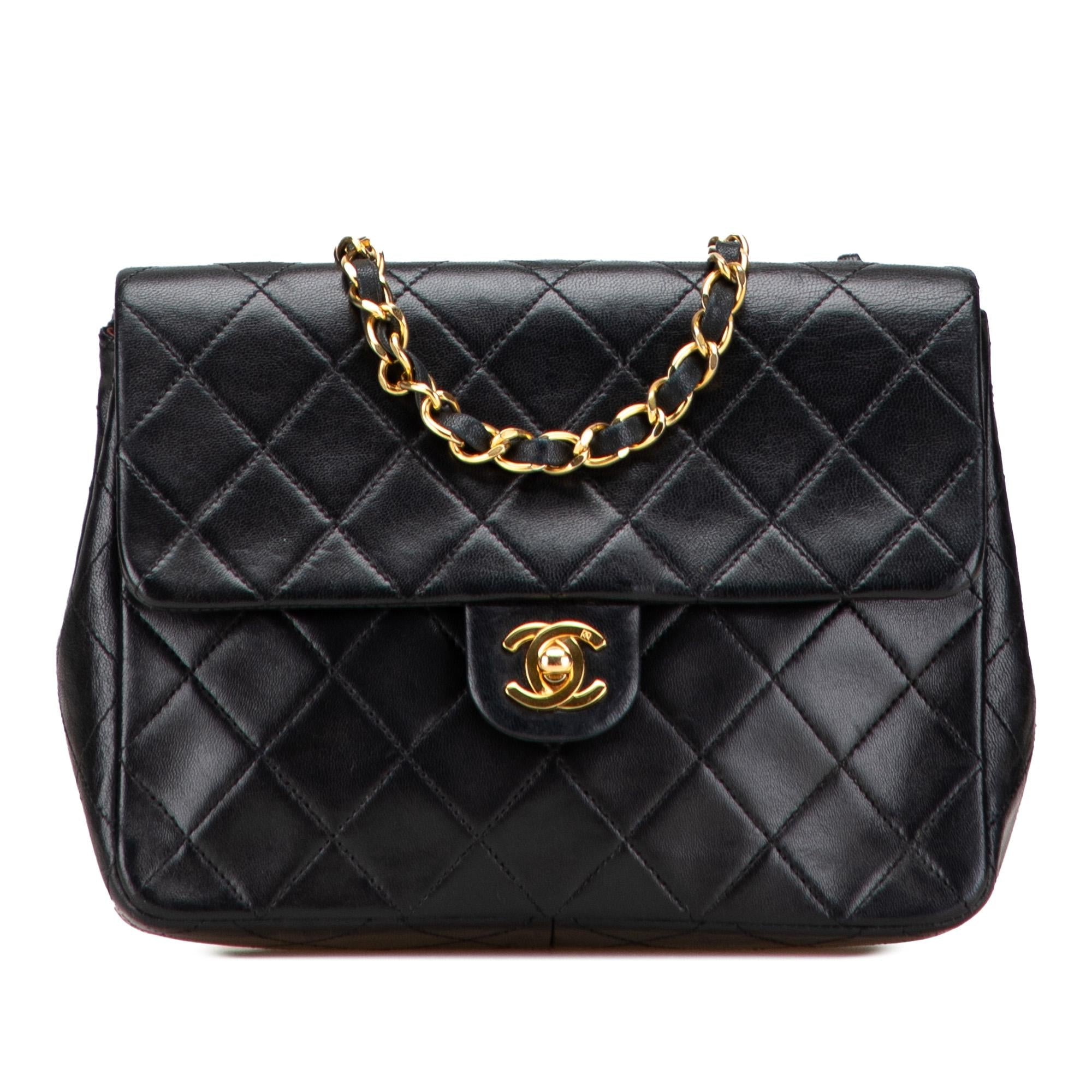 Chanel Square Quilted Lambskin Single Flap