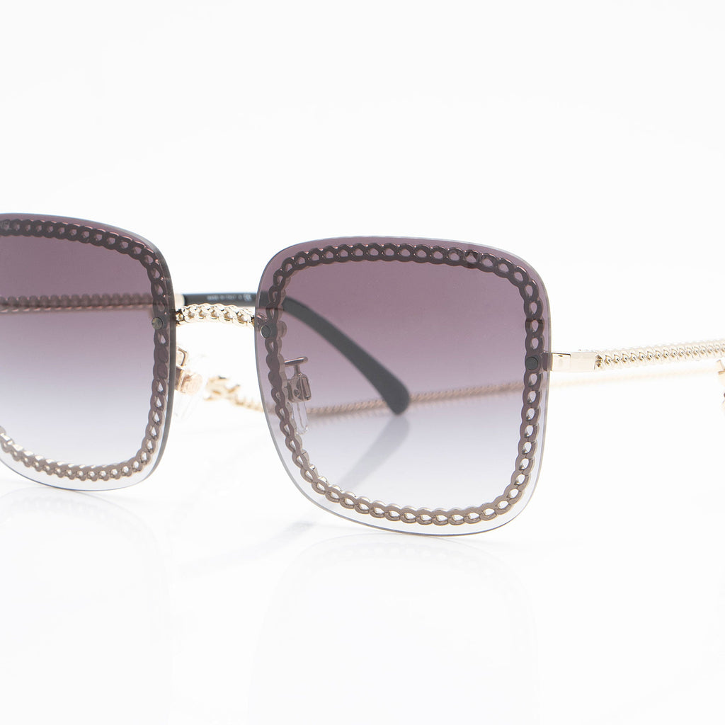 Chanel Square Removable Chain Around Sunglasses
