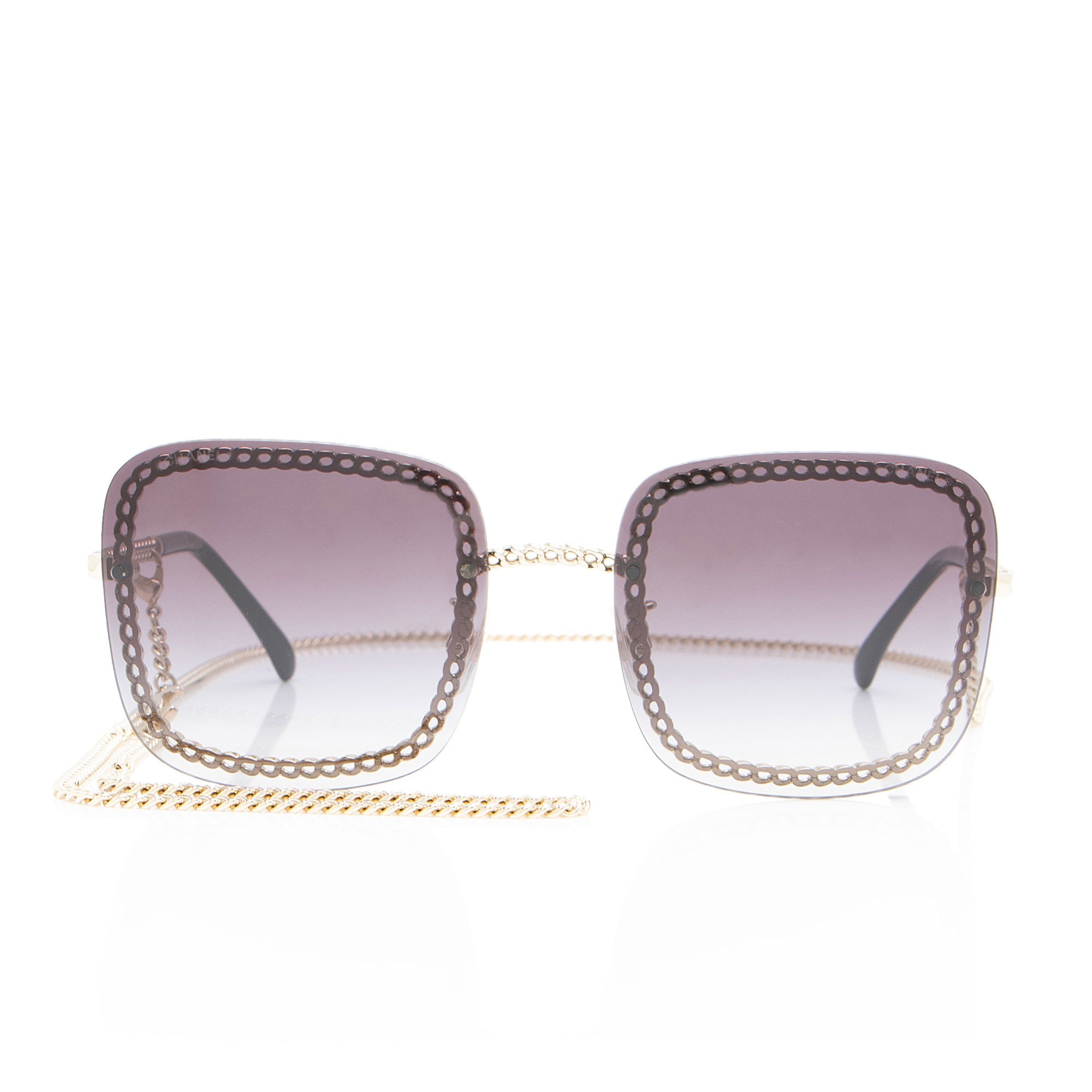 Chanel Square Removable Chain Around Sunglasses
