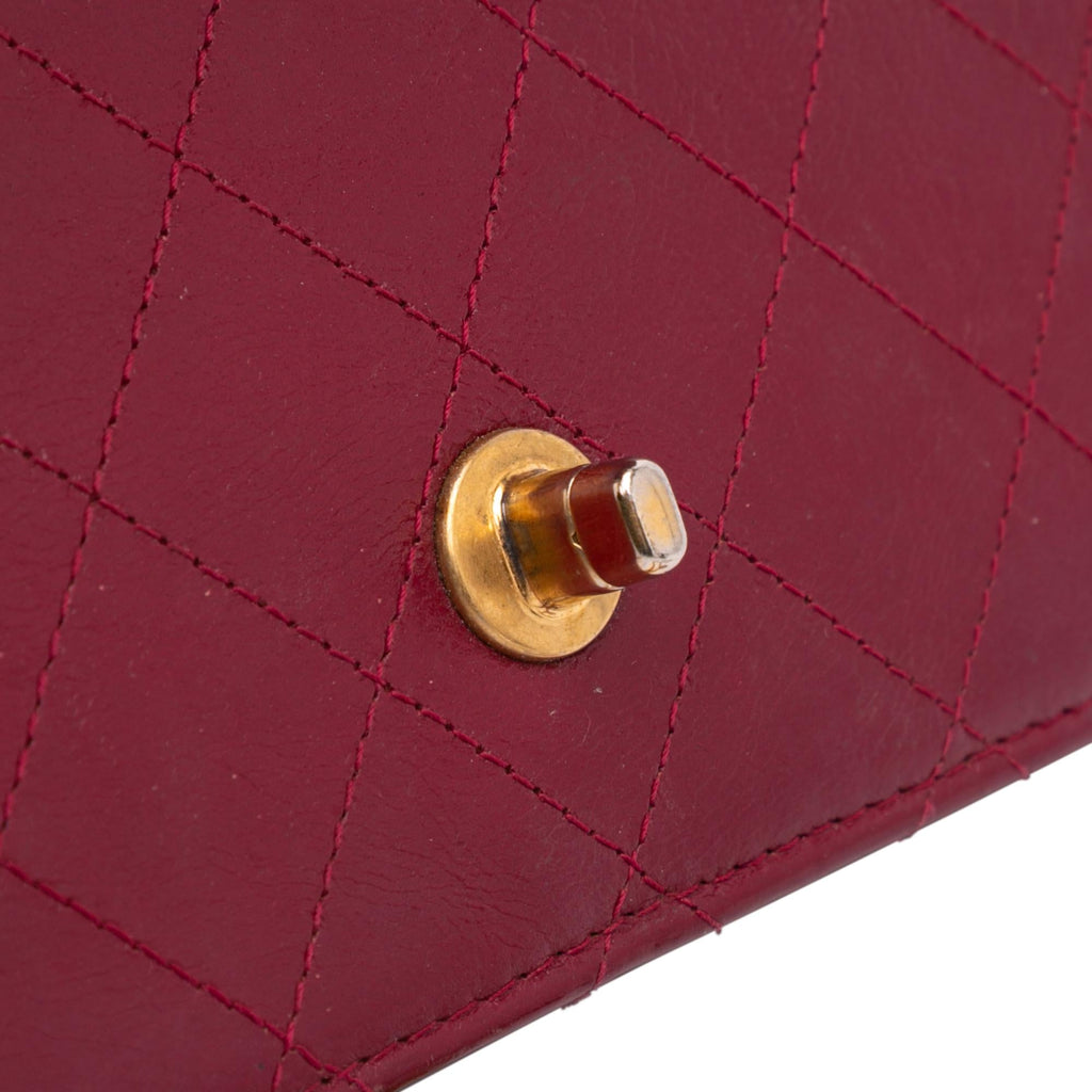 Chanel Stitched Goatskin Golden CC Wallet On Chain