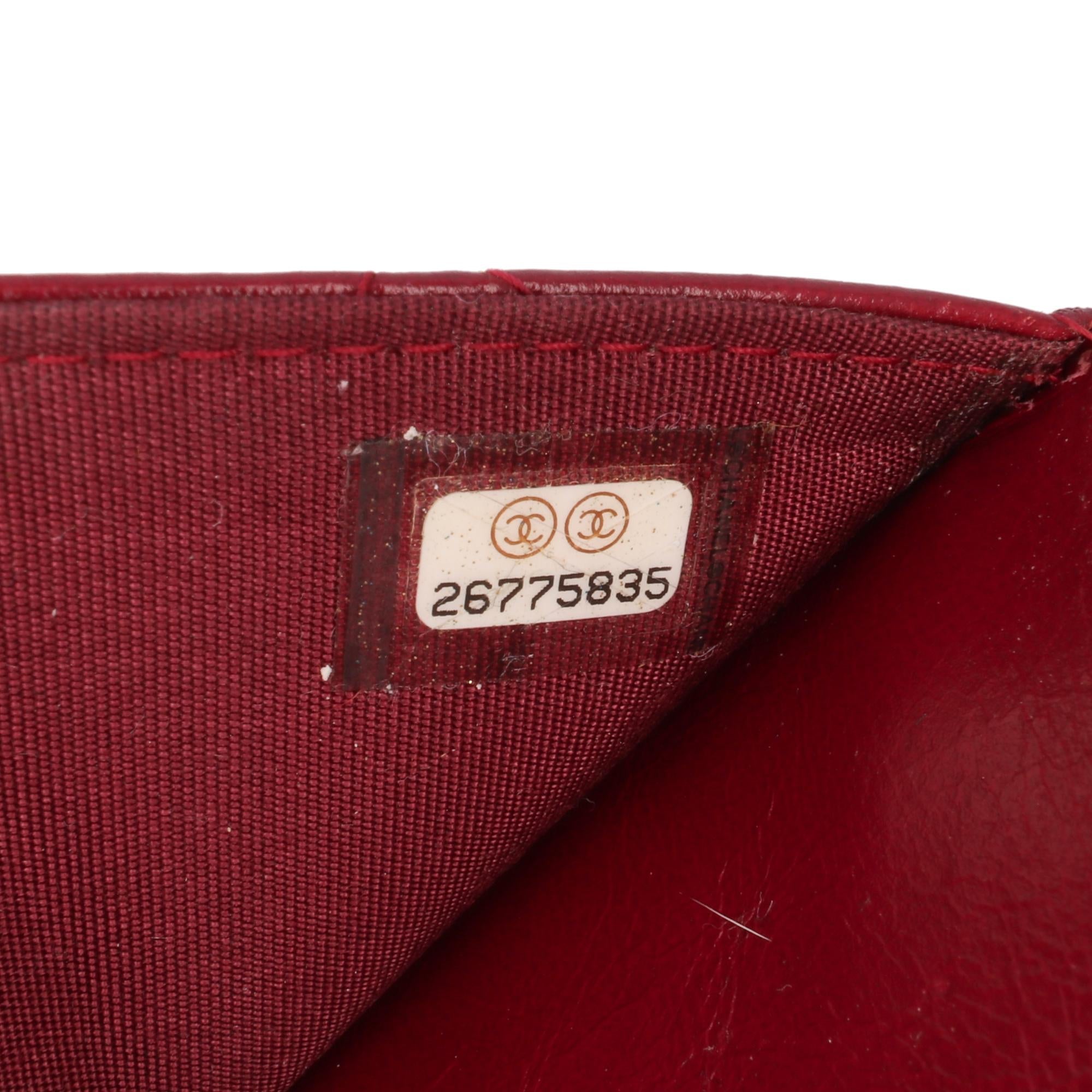 Chanel Stitched Goatskin Golden CC Wallet On Chain