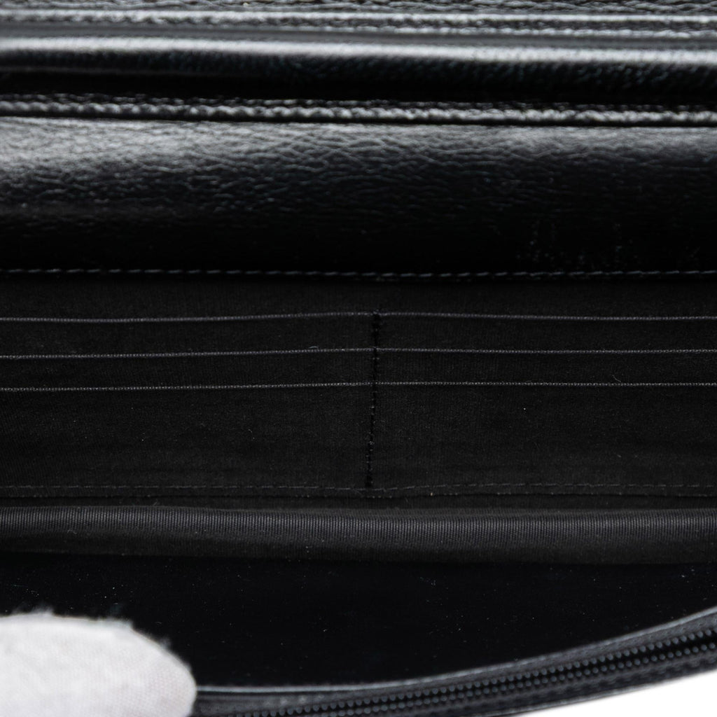 Chanel Stitched Goatskin Golden CC Wallet On Chain