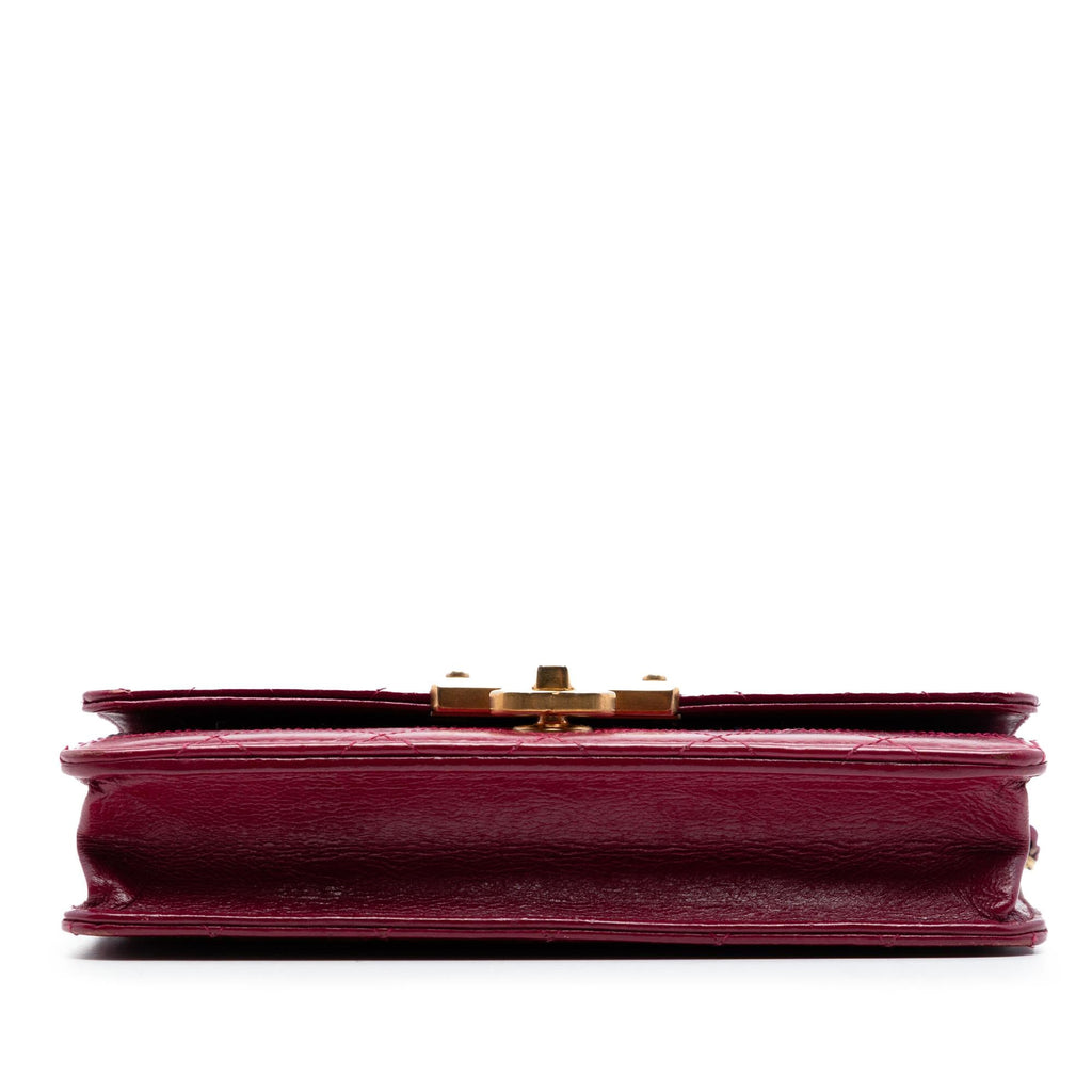 Chanel Stitched Goatskin Golden CC Wallet On Chain