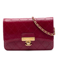 Chanel Stitched Goatskin Golden CC Wallet On Chain