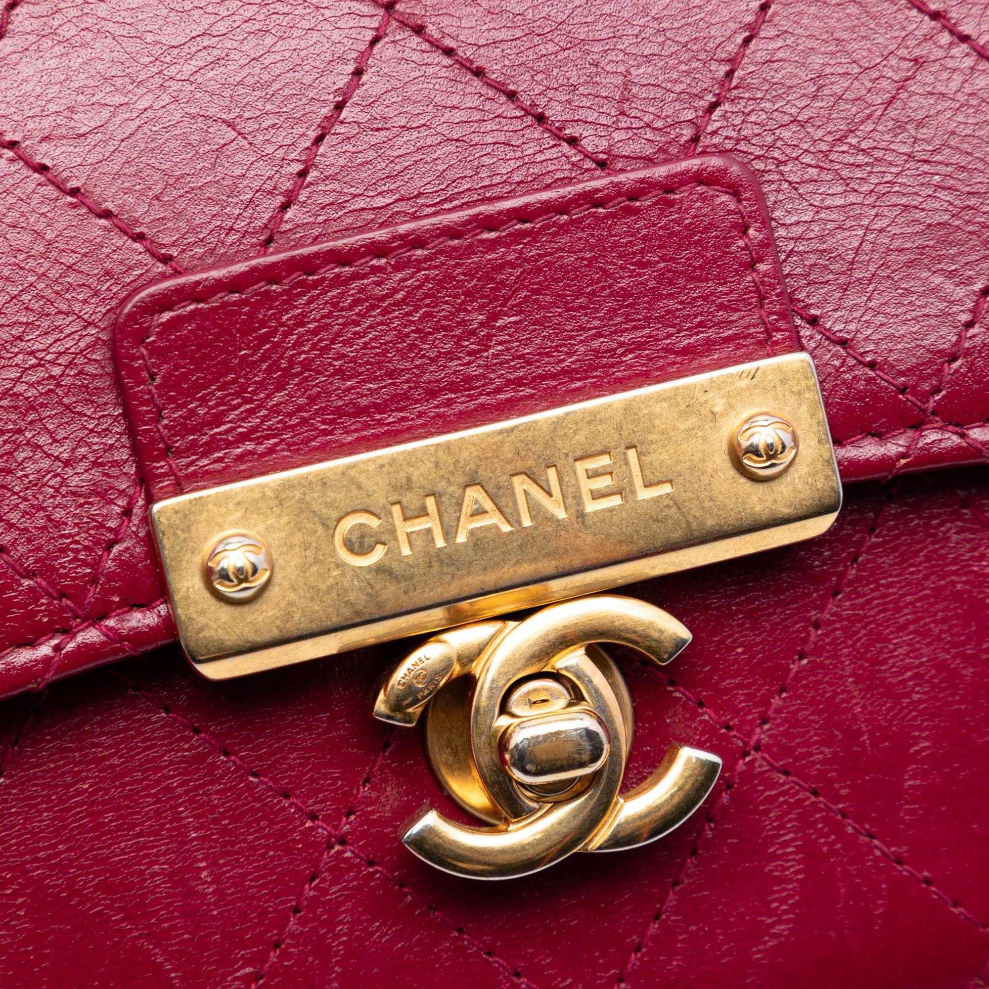Chanel Stitched Goatskin Golden CC Wallet On Chain