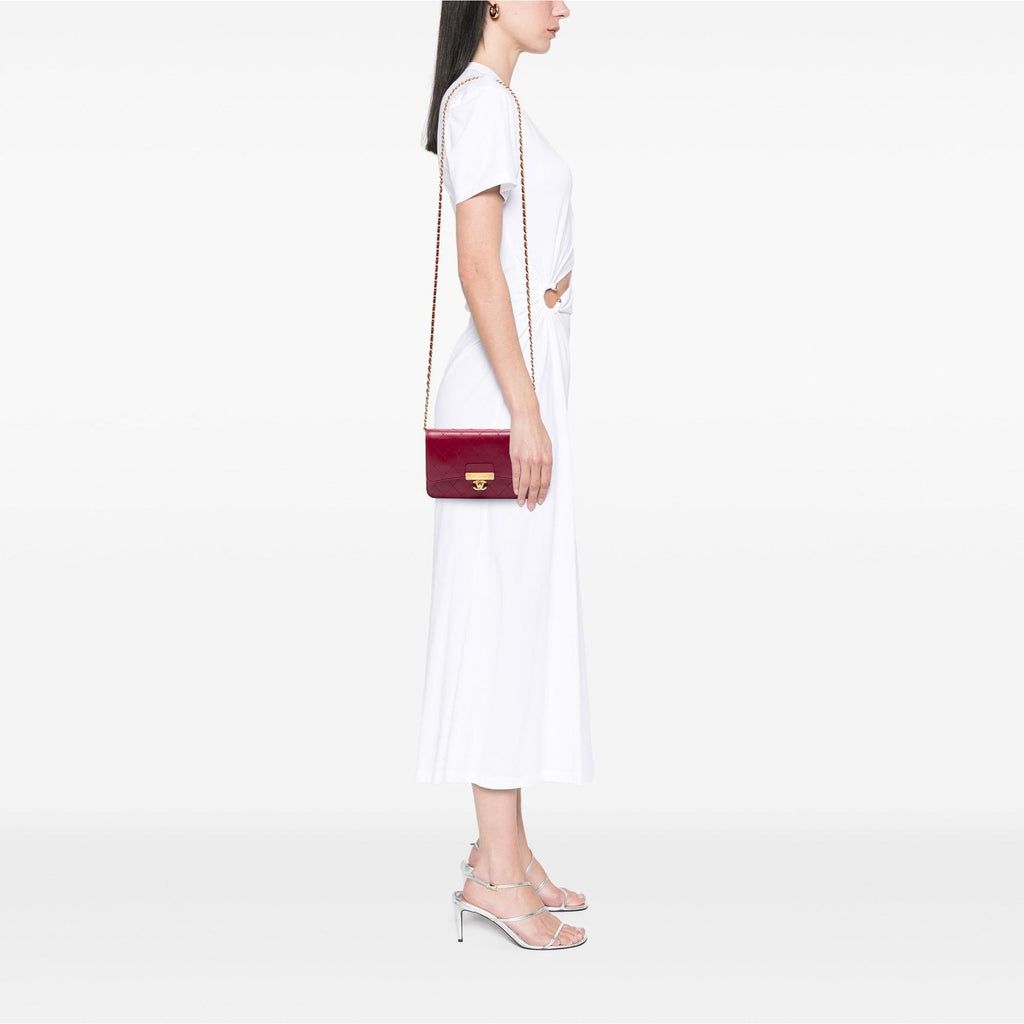 Chanel Stitched Goatskin Golden CC Wallet On Chain