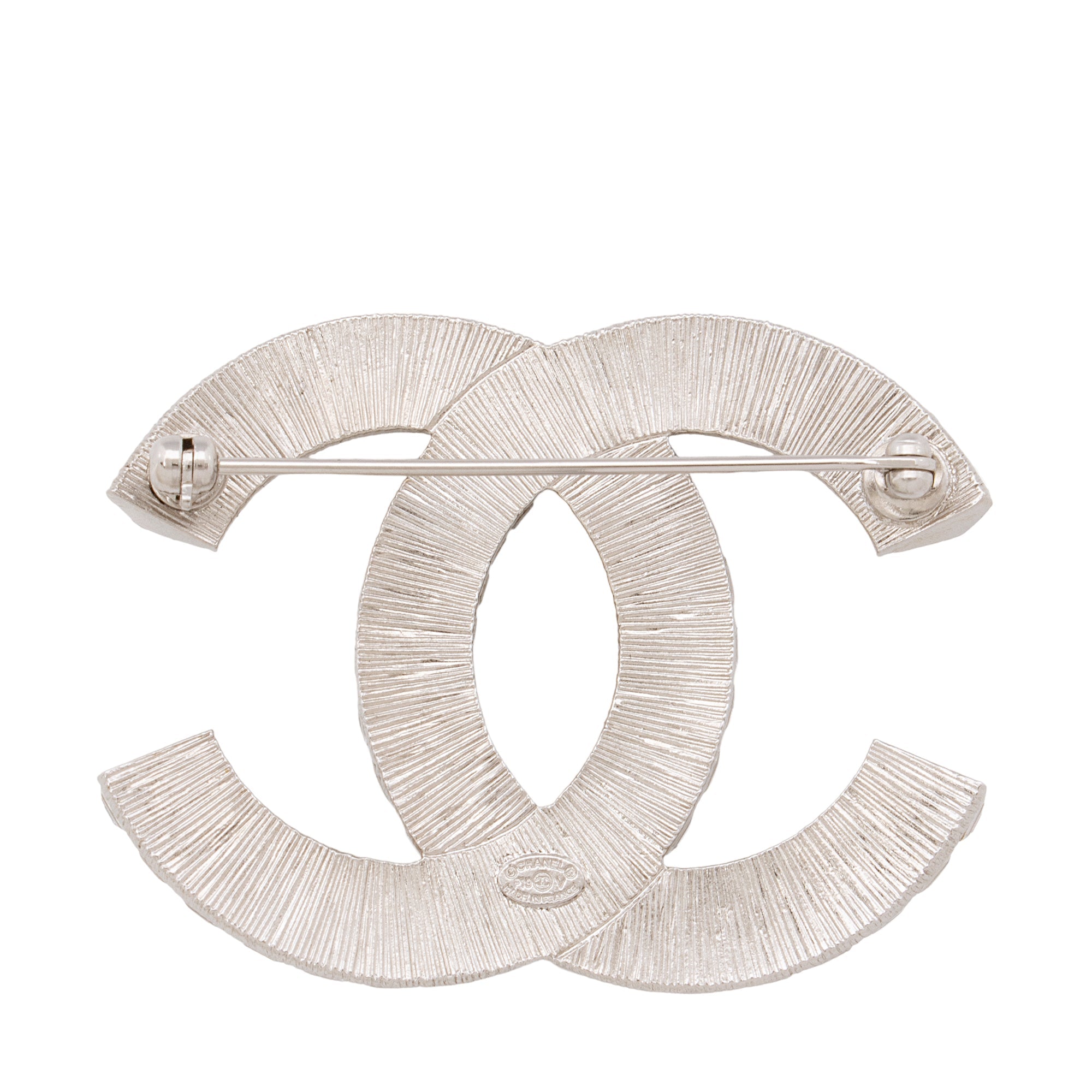 Chanel Strass Crystal CC Brooch (SHF-hag6UD)