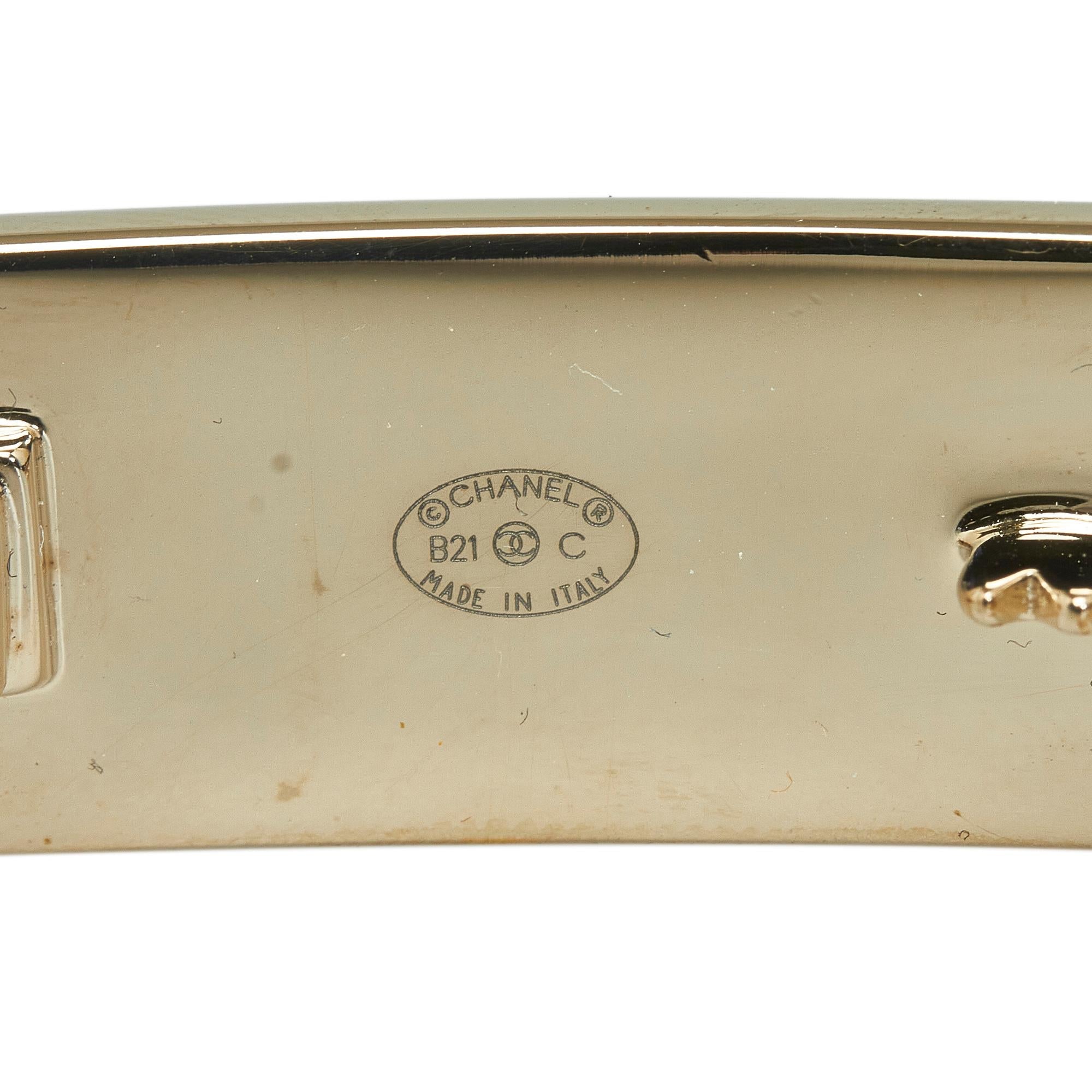 Chanel Strass Logo Barrette (SHG-yLmGLa)