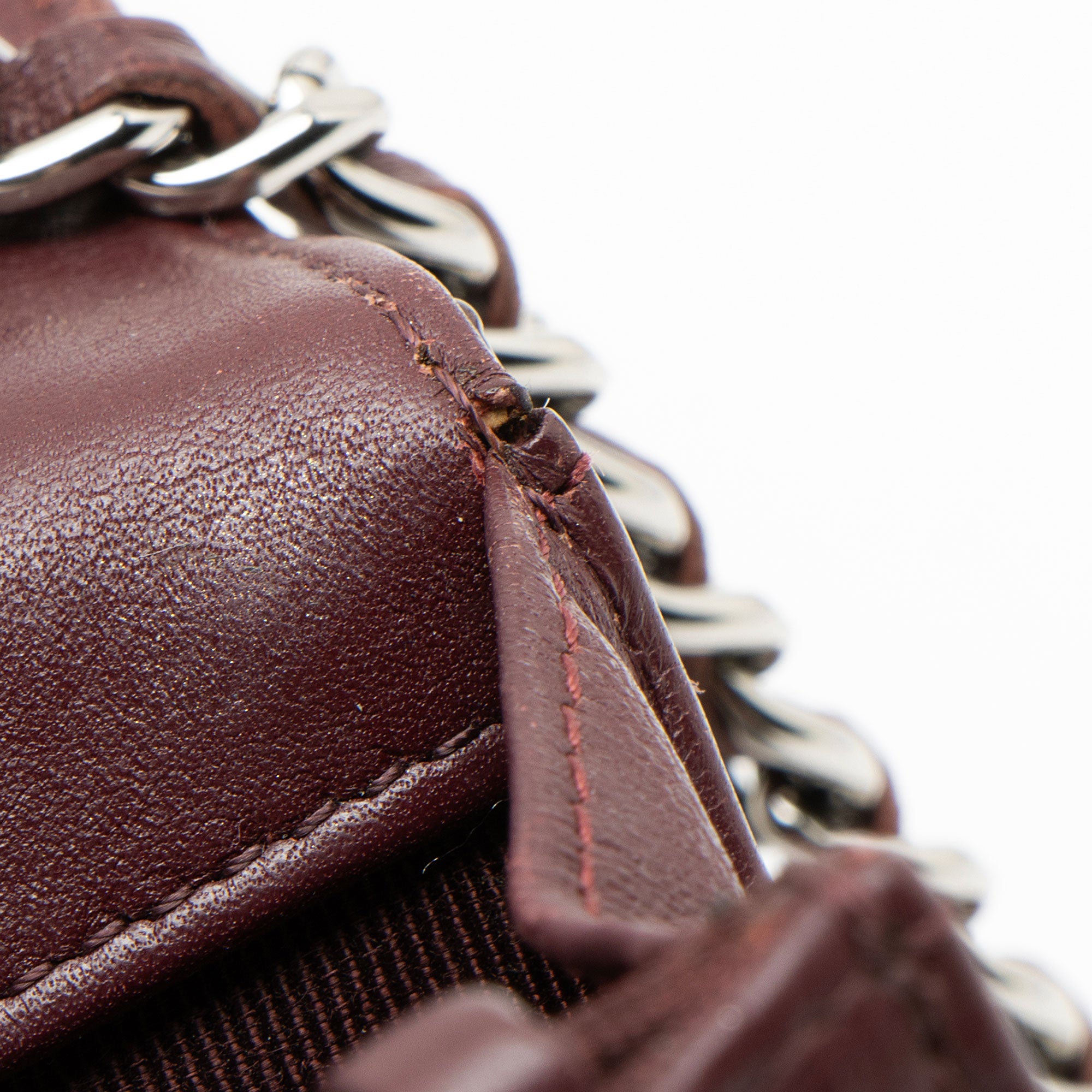 Chanel Striated Patent Leather Classic Wallet on Chain
