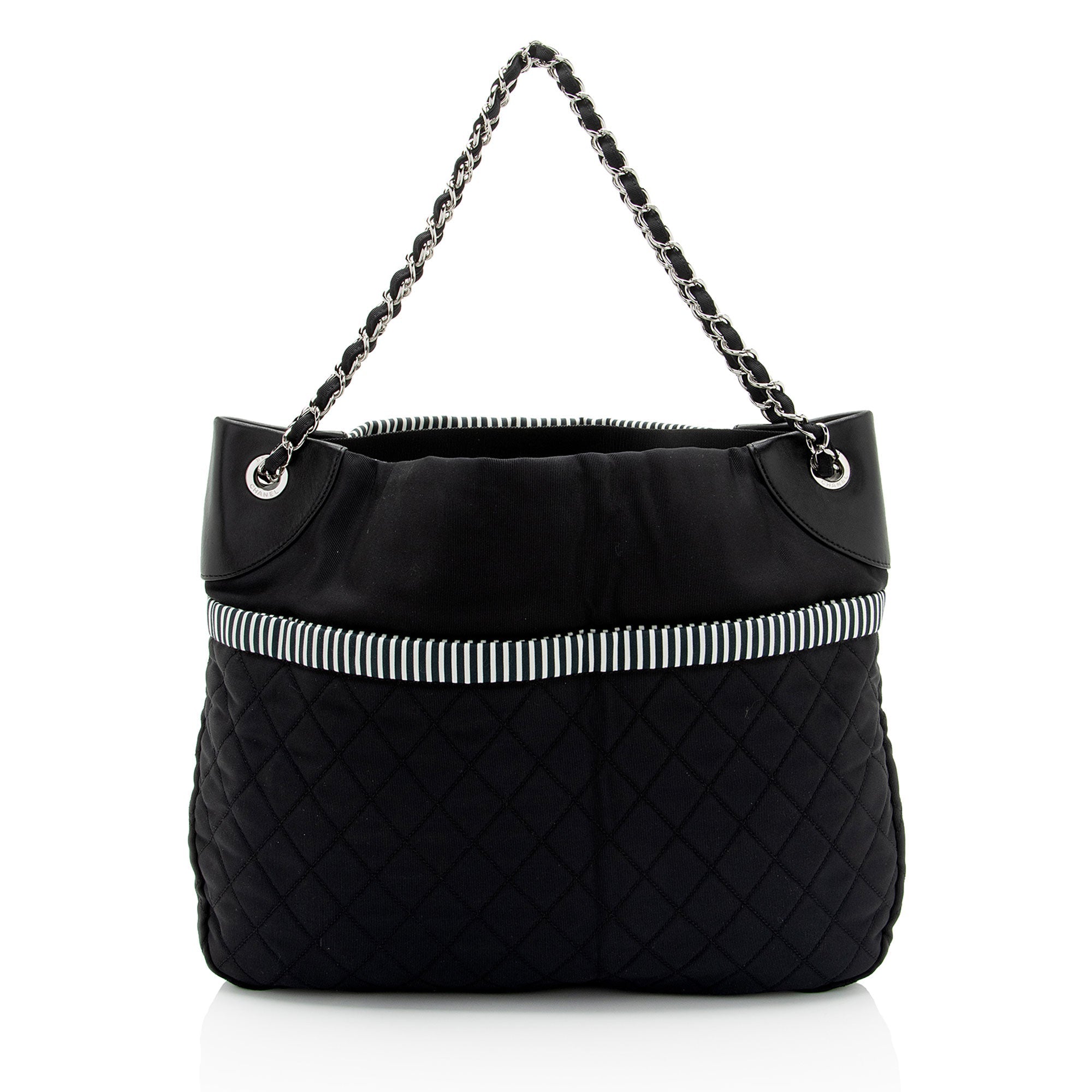 Chanel Striped Canvas Rialto Shoulder Bag (SHF-BaPjh9)