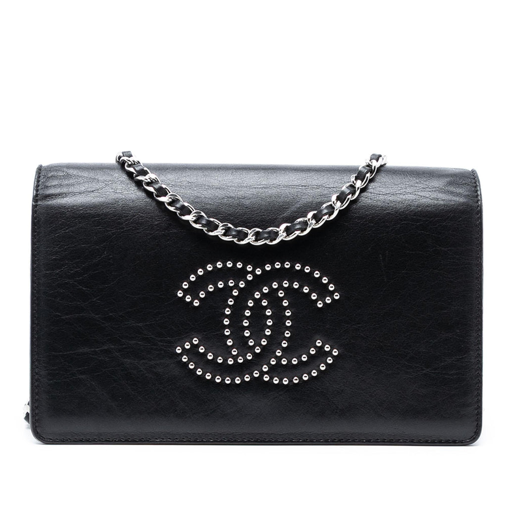 Chanel Studded Lambskin CC Wallet on Chain
