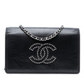 Chanel Studded Lambskin CC Wallet on Chain