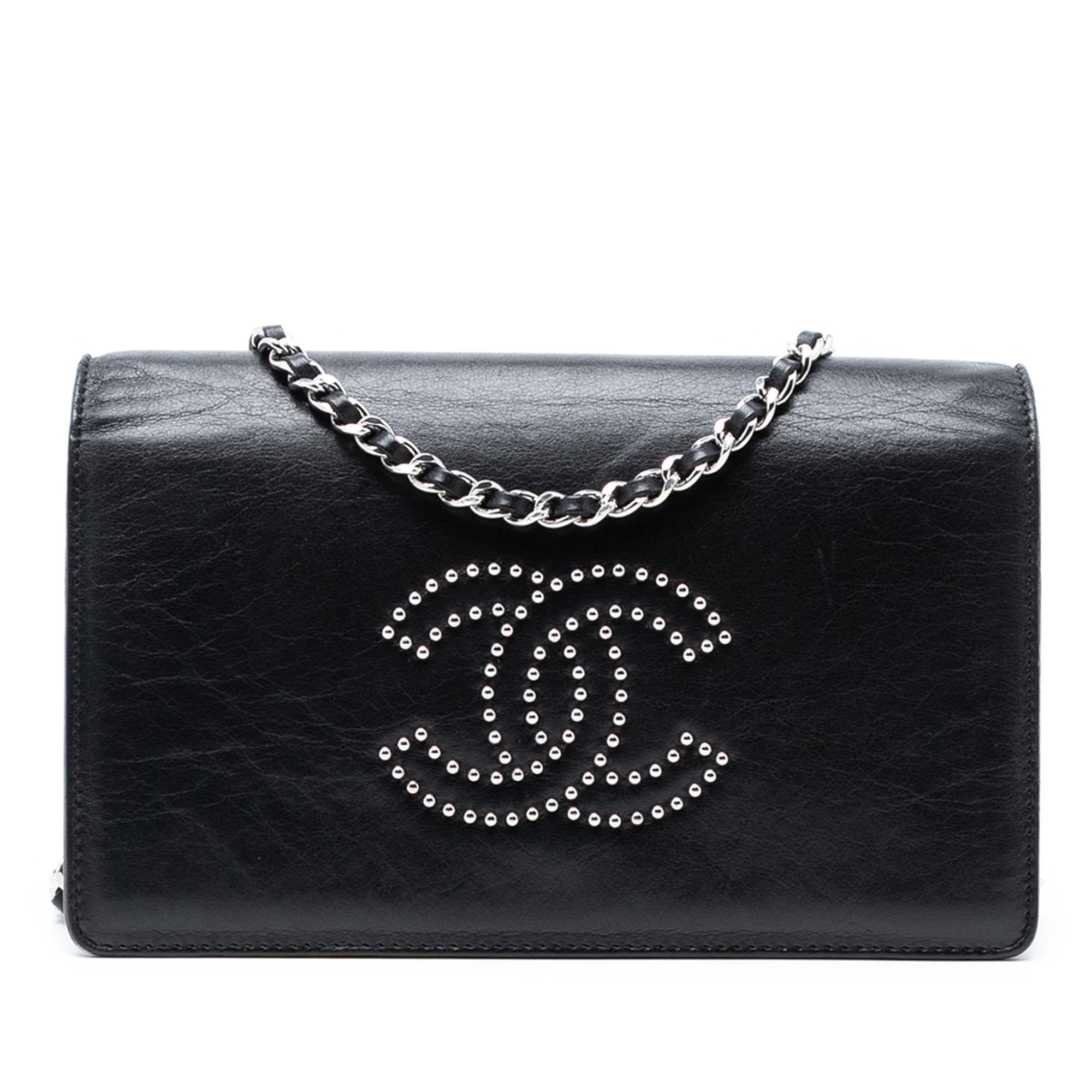 Chanel Studded Lambskin CC Wallet on Chain
