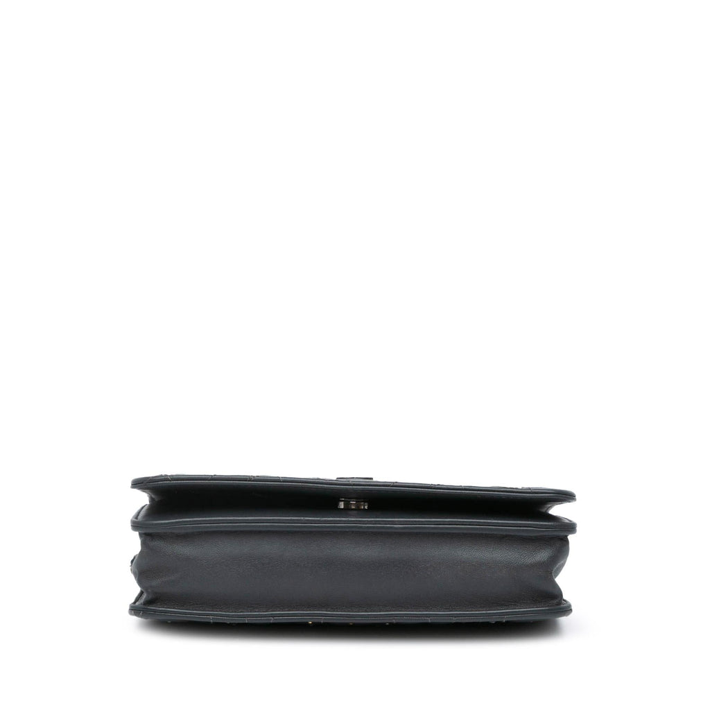 Chanel Studded Lambskin Camellia Wallet On Chain