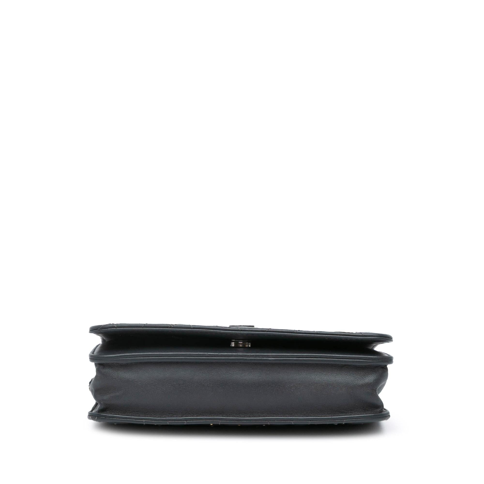 Chanel Studded Lambskin Camellia Wallet On Chain