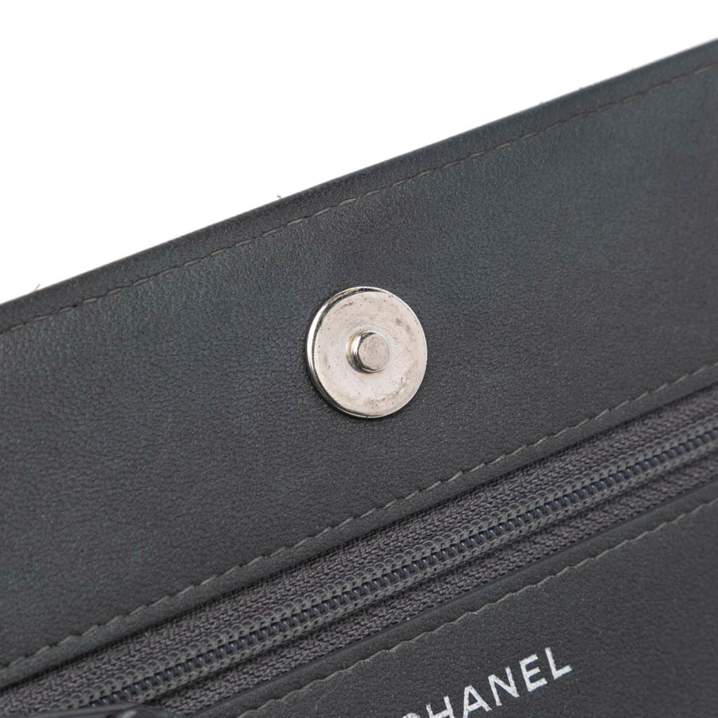 Chanel Studded Lambskin Camellia Wallet On Chain
