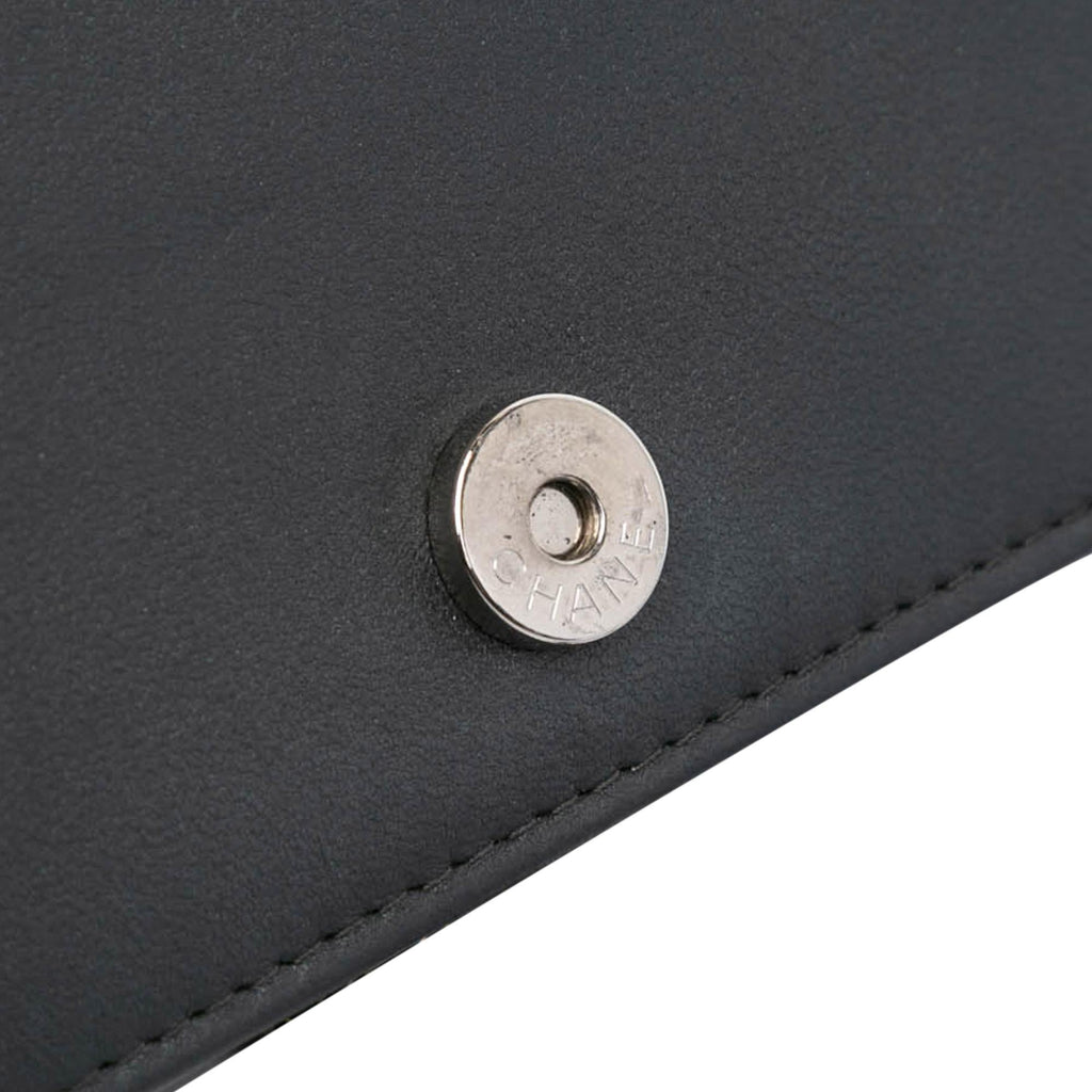 Chanel Studded Lambskin Camellia Wallet On Chain