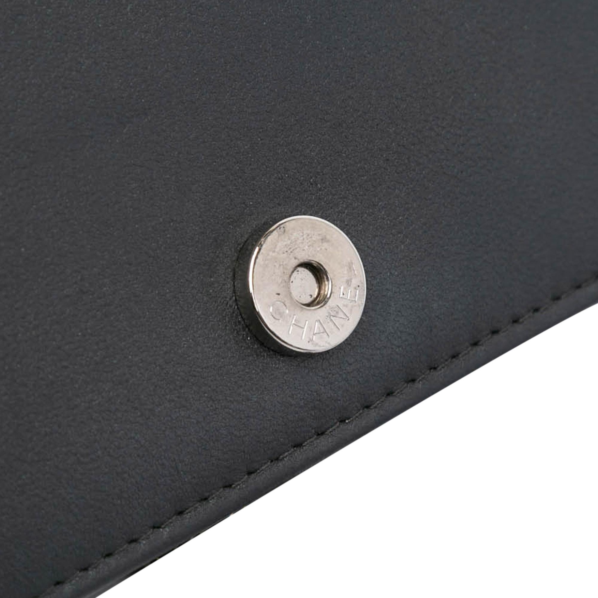 Chanel Studded Lambskin Camellia Wallet On Chain
