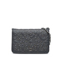 Chanel Studded Lambskin Camellia Wallet On Chain