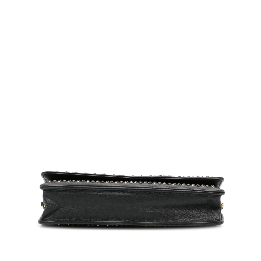 Chanel Studded Leather Wallet on Chain