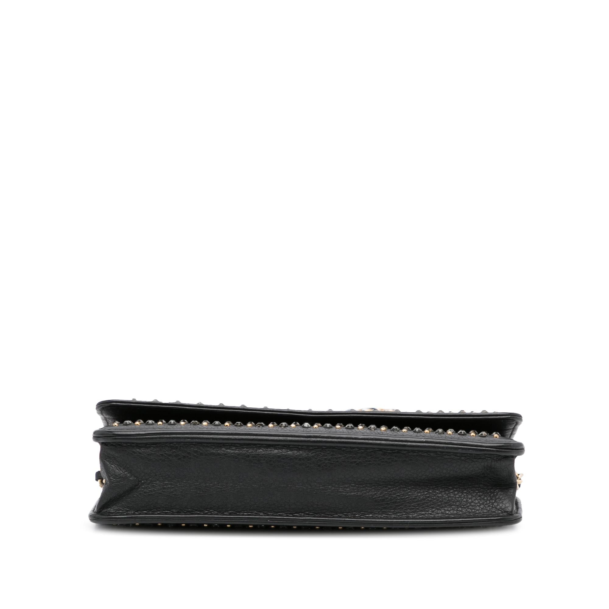 Chanel Studded Leather Wallet on Chain