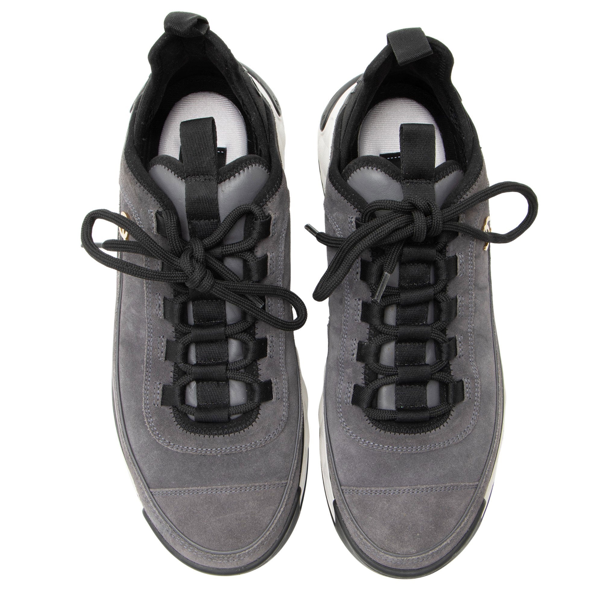 Chanel Suede CC Sneakers - Size 10 / 40