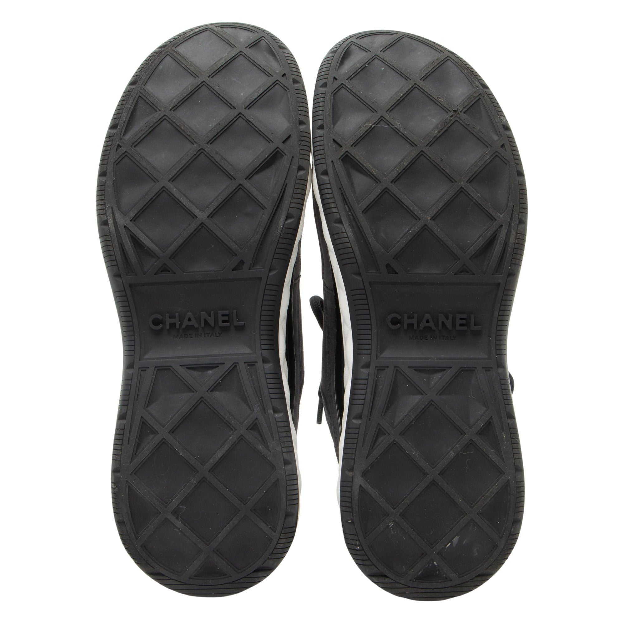 Chanel Suede CC Sneakers - Size 10 / 40