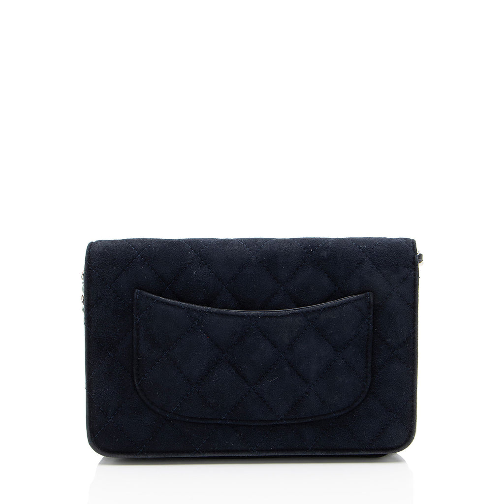Chanel Suede Crystal Cocostellar Wallet on Chain