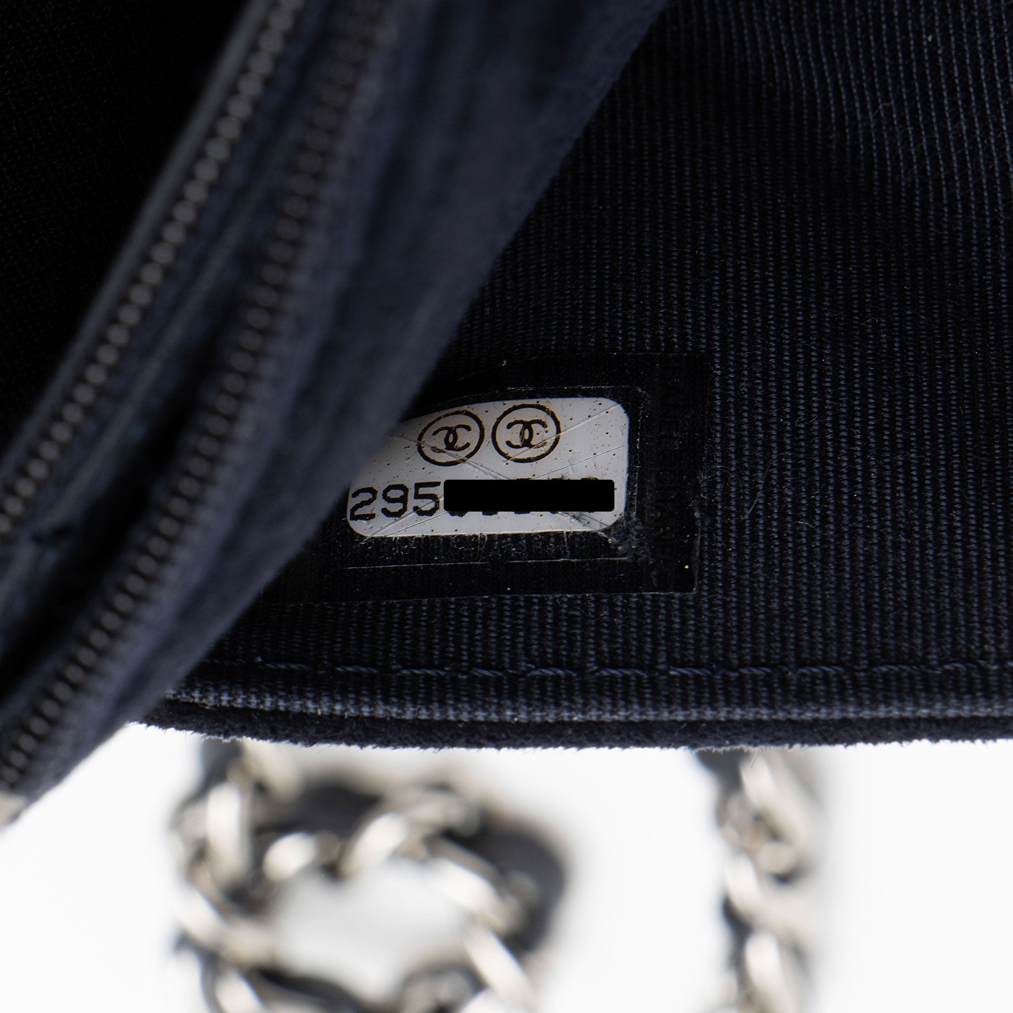 Chanel Suede Crystal Cocostellar Wallet on Chain