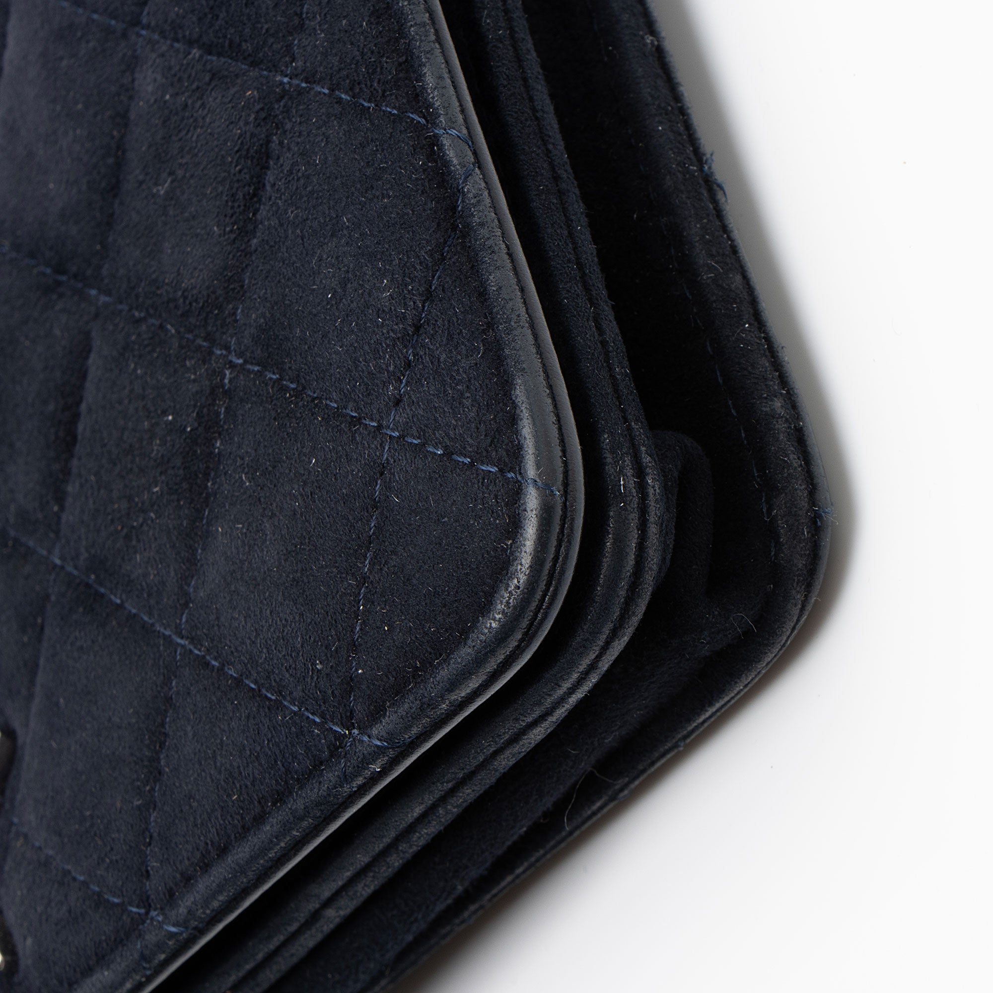 Chanel Suede Crystal Cocostellar Wallet on Chain