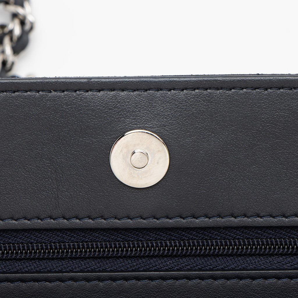 Chanel Suede Crystal Cocostellar Wallet on Chain