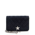 Chanel Suede Crystal Cocostellar Wallet on Chain