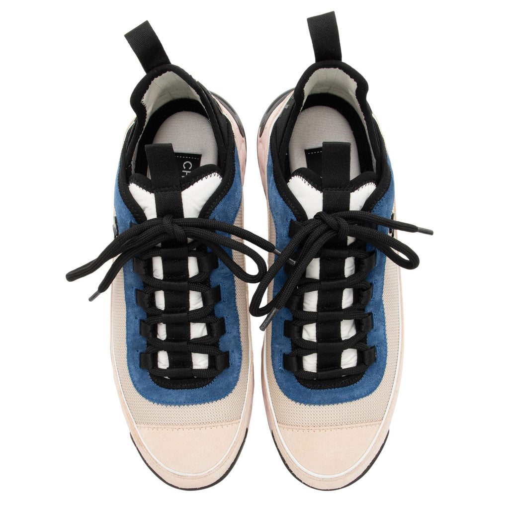 Chanel Suede Mesh CC Cap Toe Sneakers - Size 10 / 40